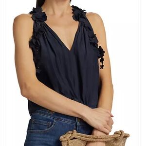 Ramy Brook Navy Floral Women's Blouse